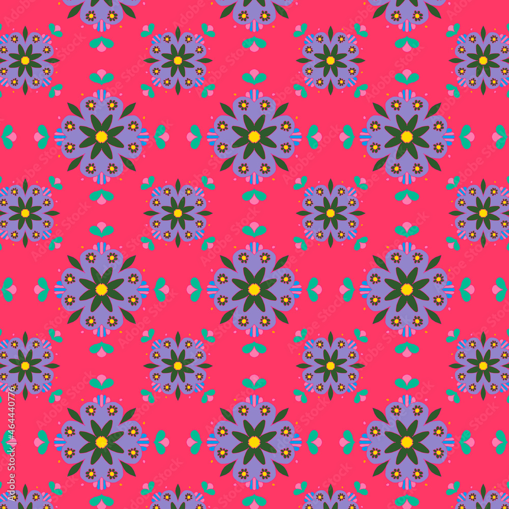 Indian mandala flower vector pattern background