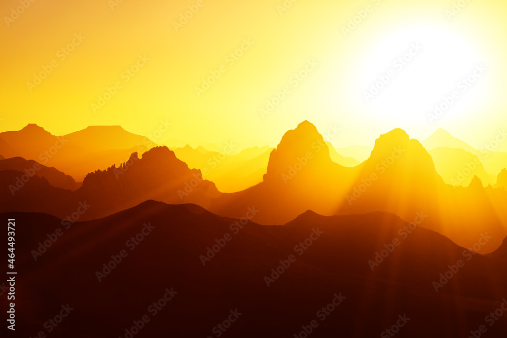 Sunrise in Sahara Desert