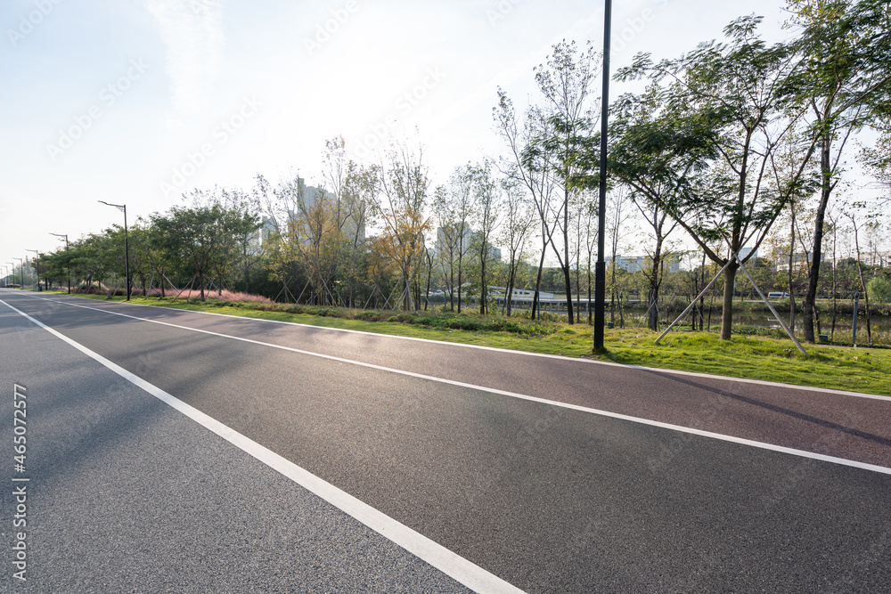 road in city park