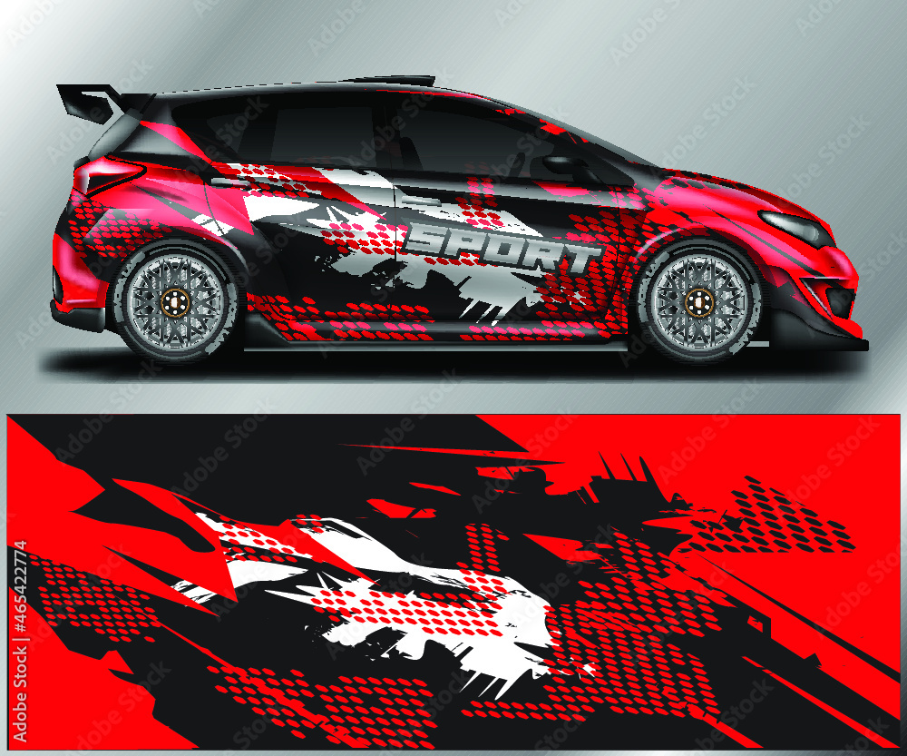 Car wrap design vector , ready print