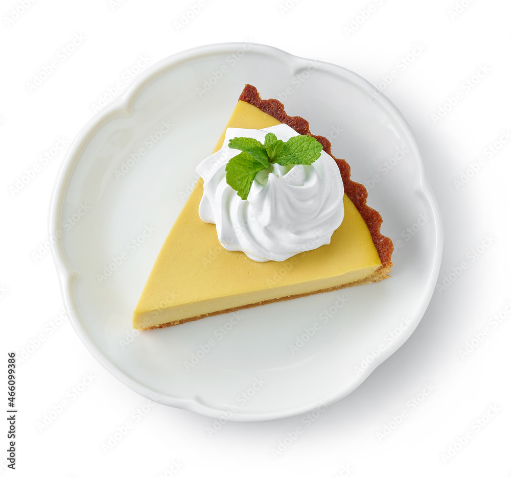 slice of lemon tart