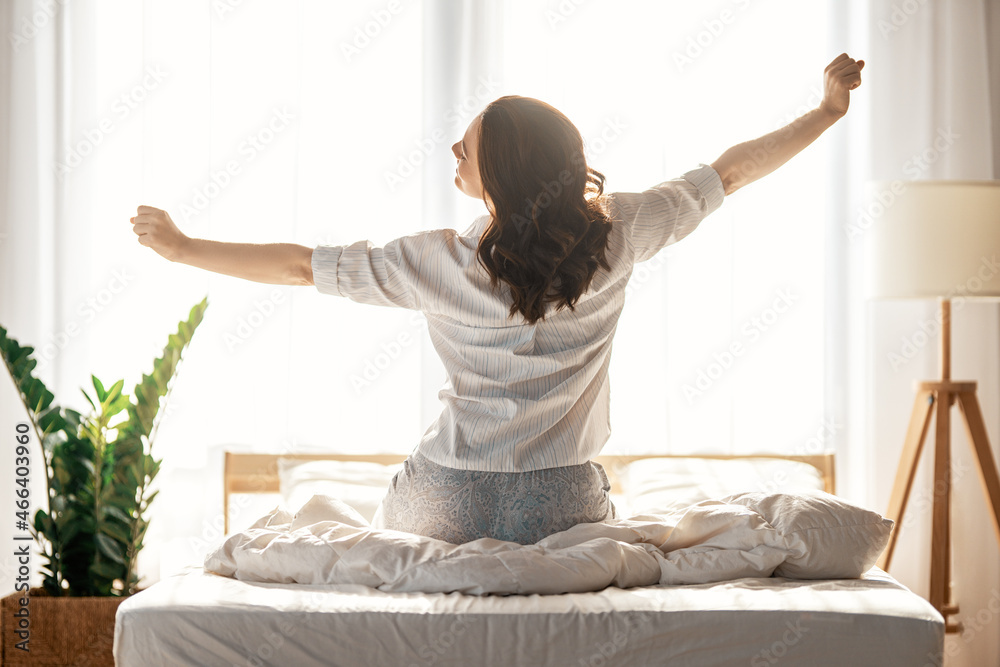 woman enjoying sunny morning