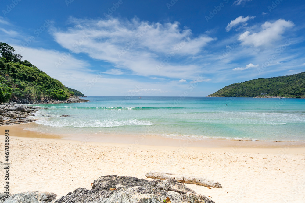 2021年10月27日普吉岛奈哈恩海滩夏季海滩概念旅行和游览空海滩