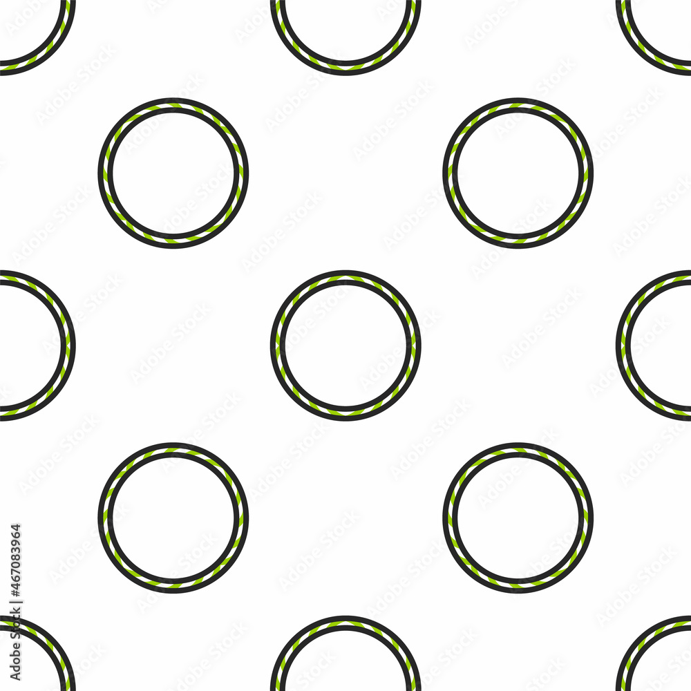 Line Bicycle wheel icon isolated seamless pattern on white background. Bike race. Wheel tire air. Sp