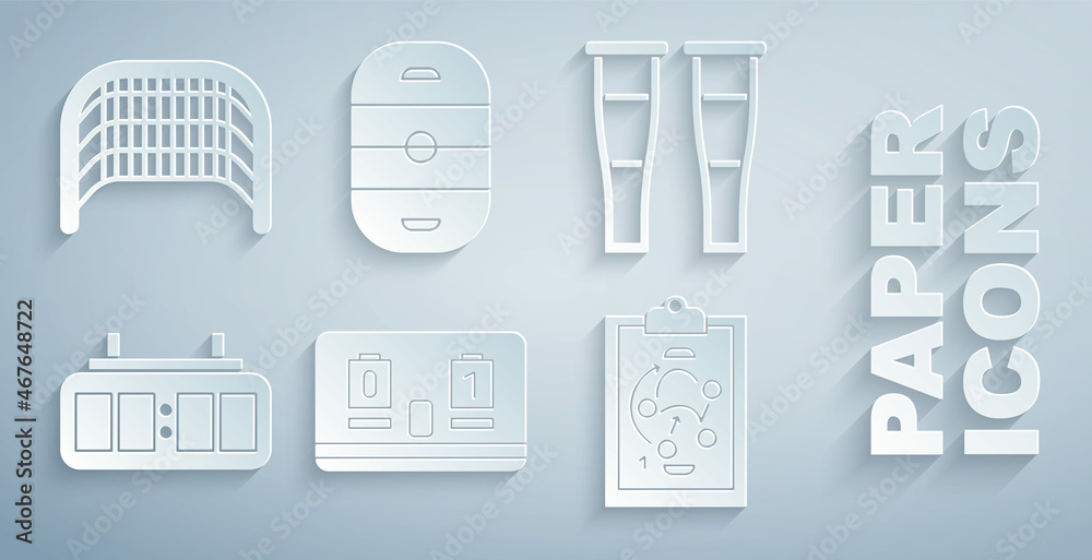 设置冰球机械记分牌、Crutch拐杖、规划策略、冰球场和进球图标。