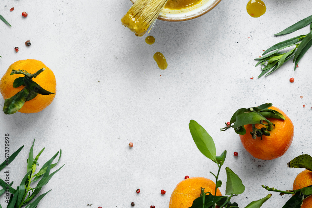 Homemade honey mustard sauce in a bowl food photography