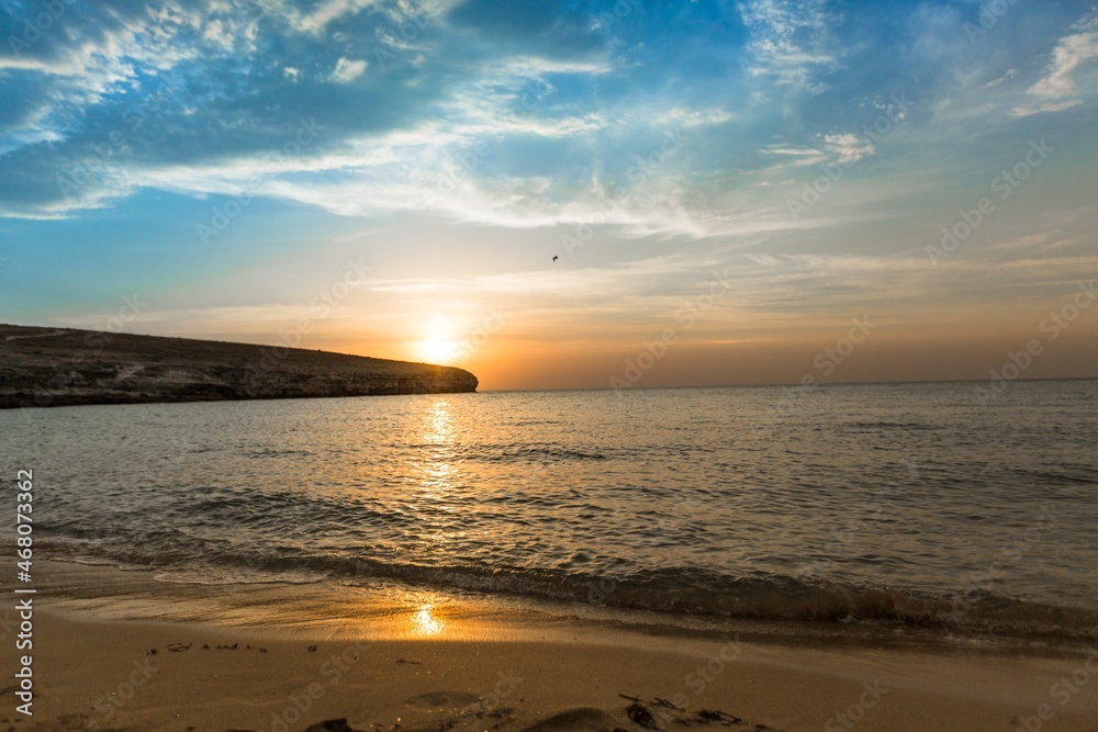 Fantastic view of the dark overcast sky. Dramatic and picturesque morning scene. Location: cape Capo