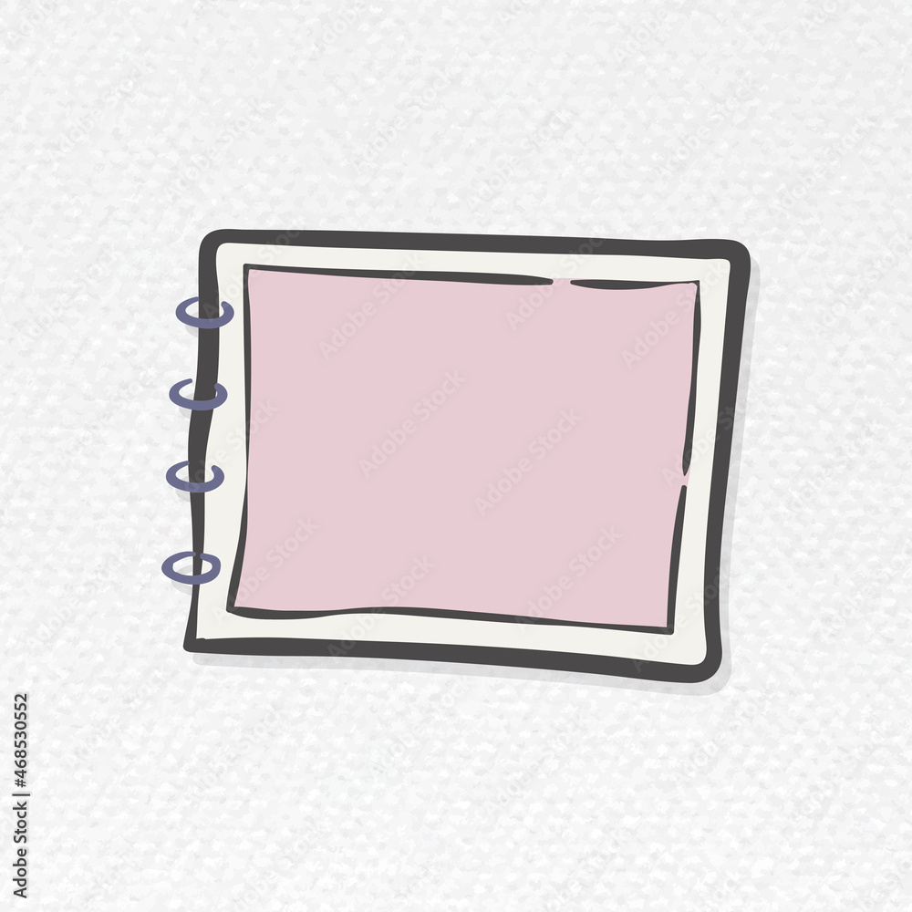 Blank paper note vector