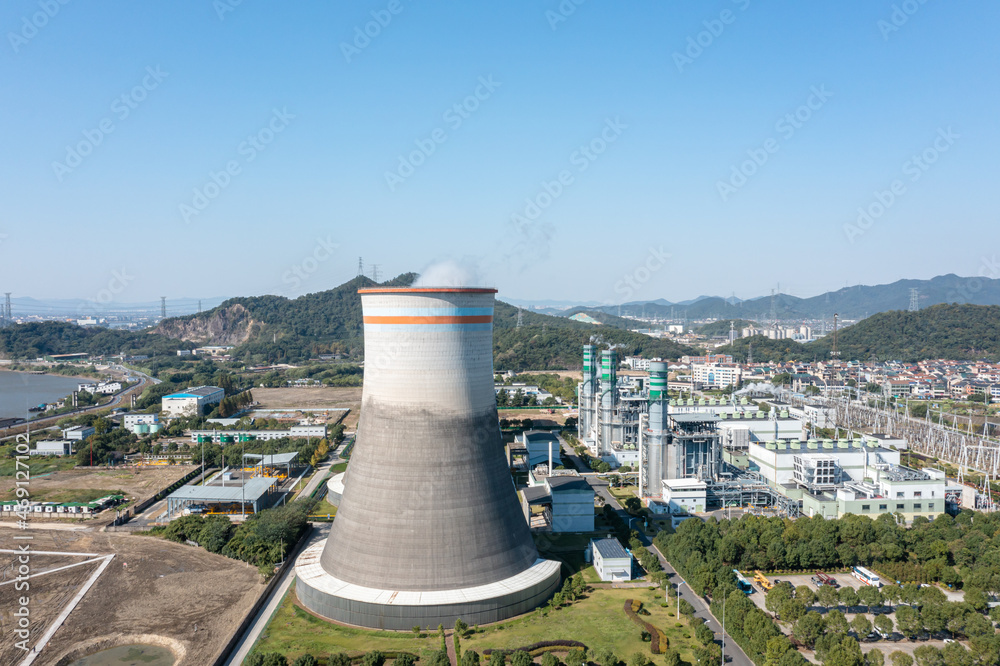 thermal power station in city