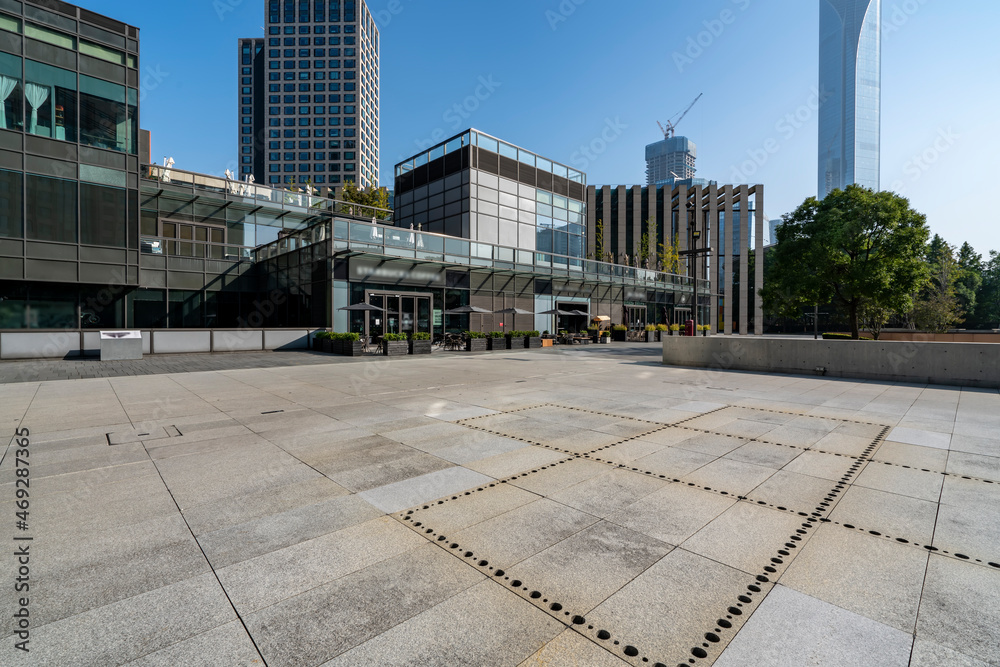 Street view of Suzhou financial district