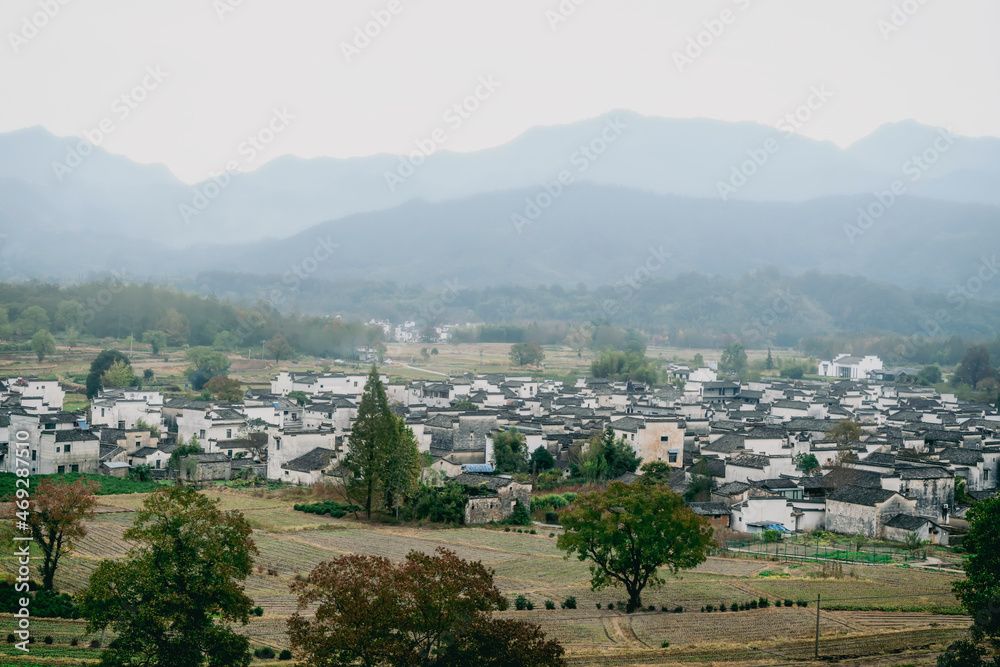 秋天的徽州田园风光