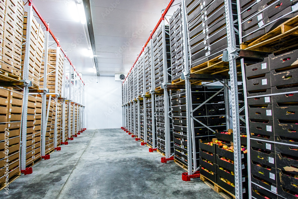 Factory warehouse stock boxes - empty space