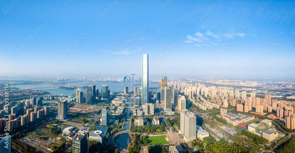 Aerial view of Suzhou city, China