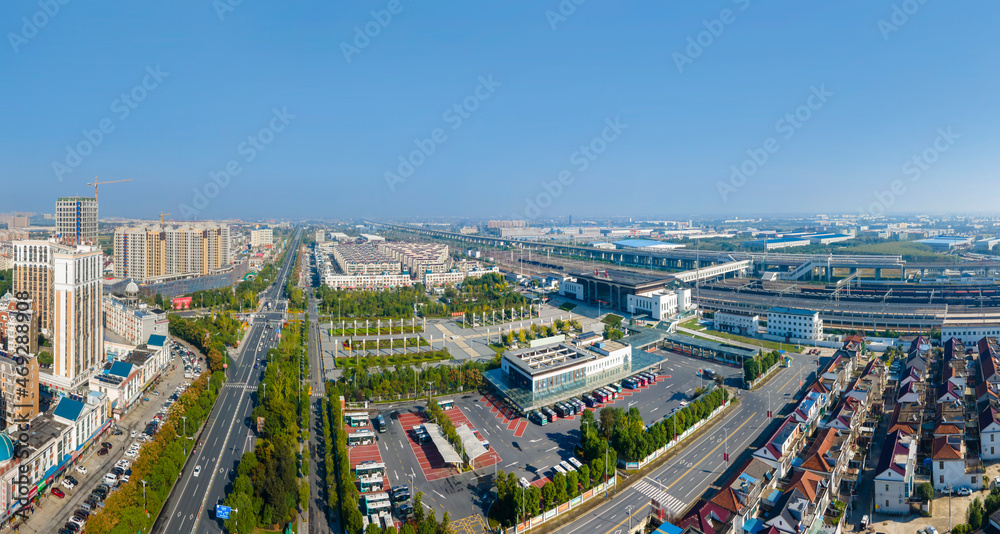 Aerial photography of Haian city scenery