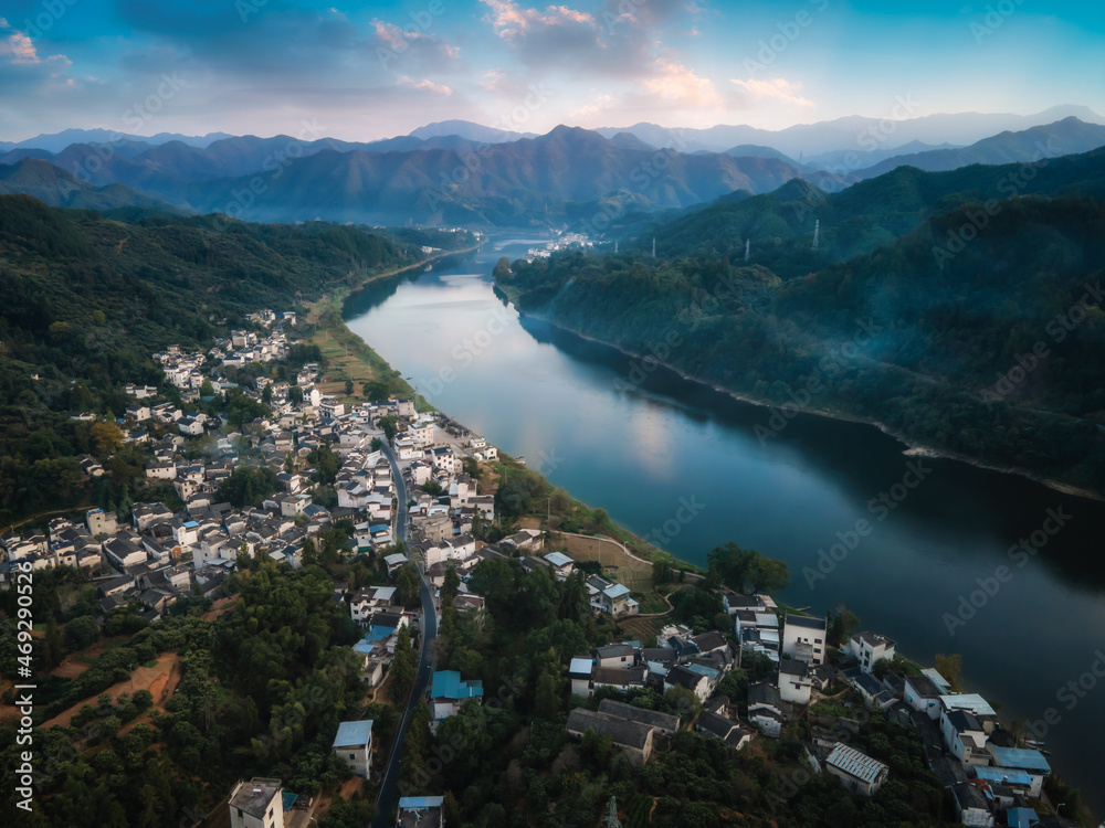 Aerial photography of Huizhou landscape