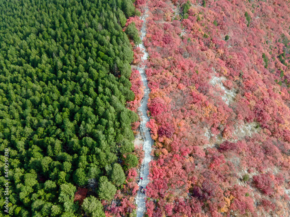 济南南山公园自然风光航拍