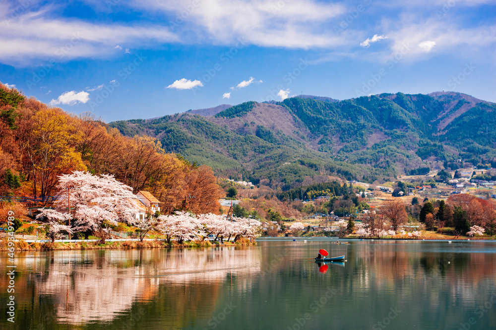 Chiyoda Lake, Kofu, Yamanashi, Japan