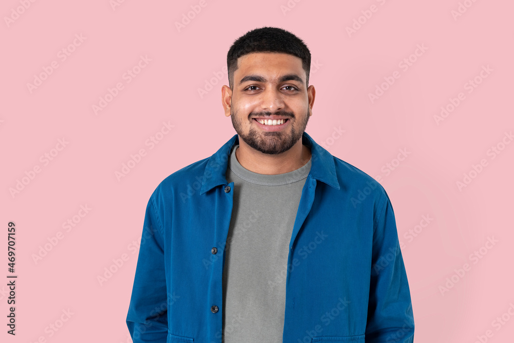 Indian man smiling cheerful expression closeup portrait