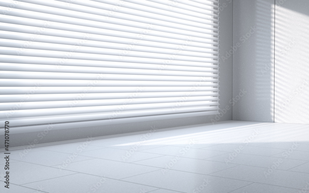 White empty room, 3d rendering.