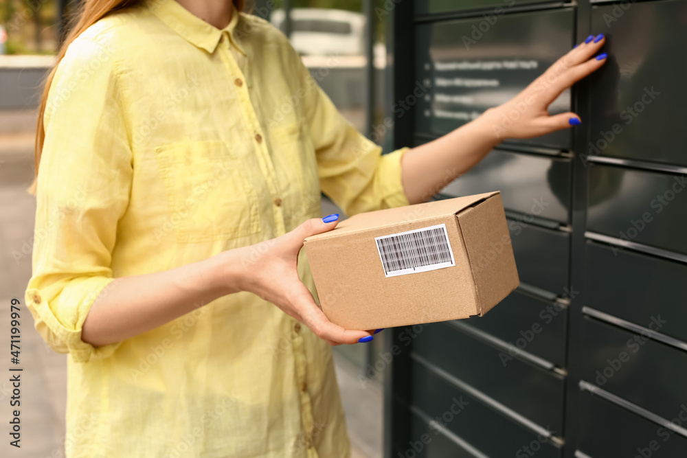 Client using automated self service post terminal machine