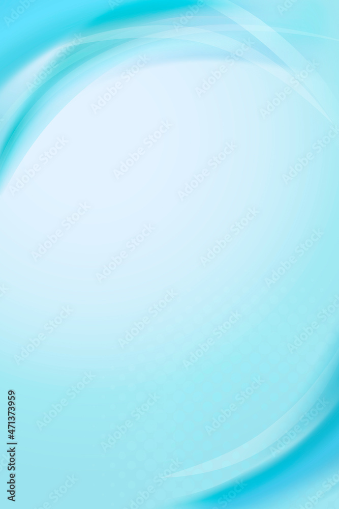 Light blue curve frame template vector