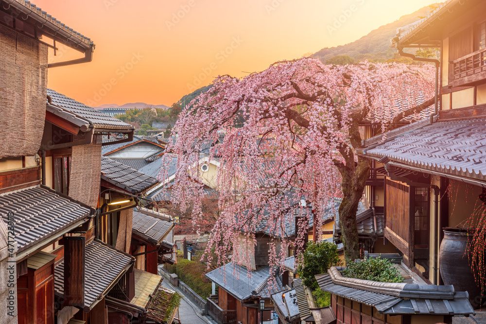 日本京都，历史悠久的东山春日