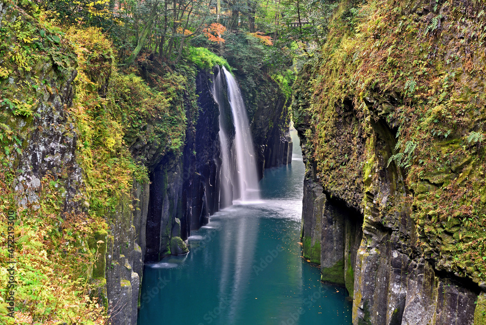 秋の高千穂峡・真名井の滝