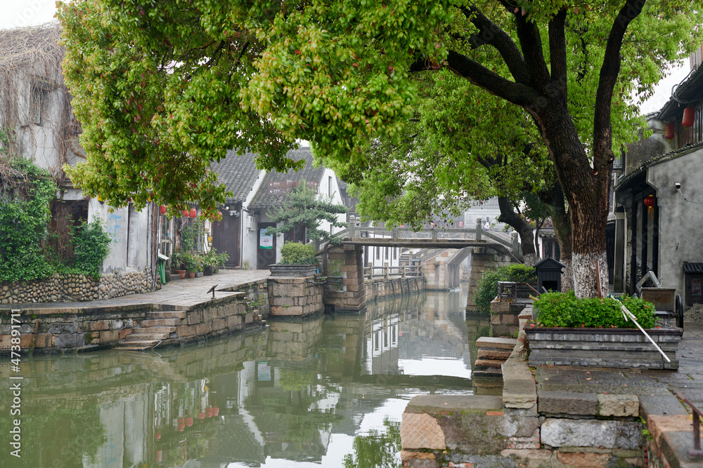 The south of the lower reaches of the Yangze River Xitang ancient town in Jiaxing city Zhejiang prov