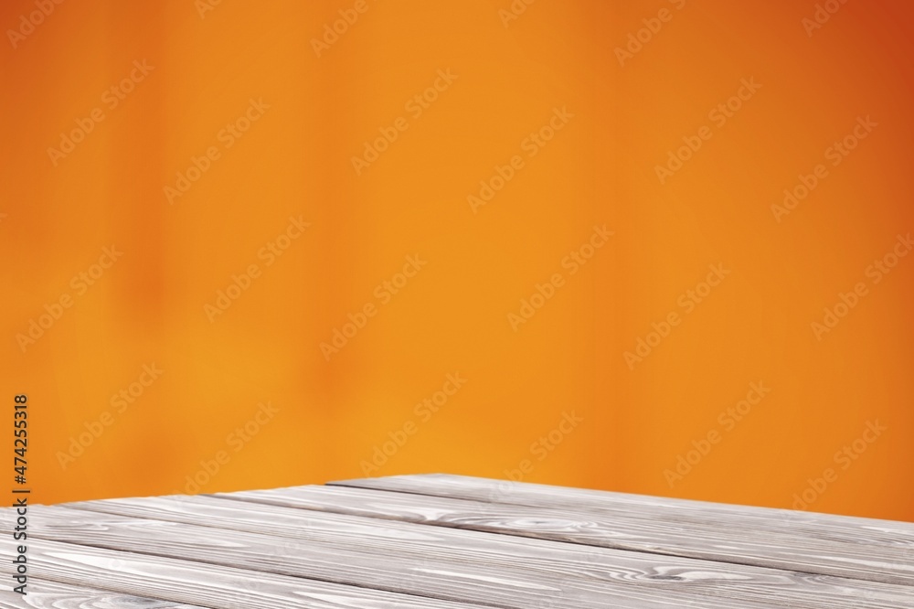 Wooden table product backdrop, and wall design