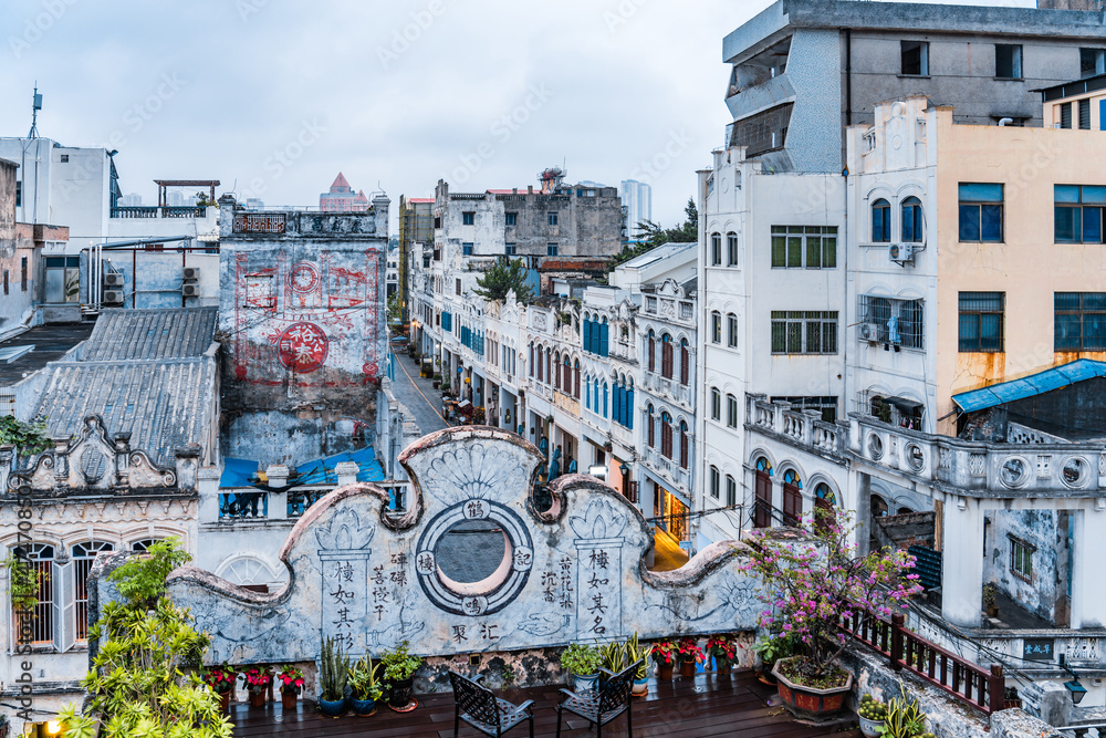 中国海南省海口市老骑楼街高景