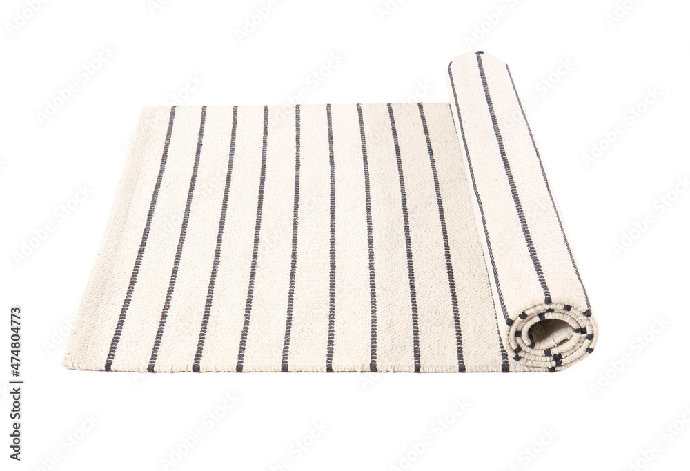 Modern carpet on white background