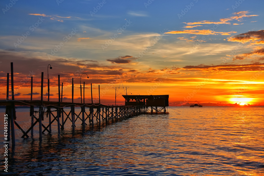 sunset on the pier