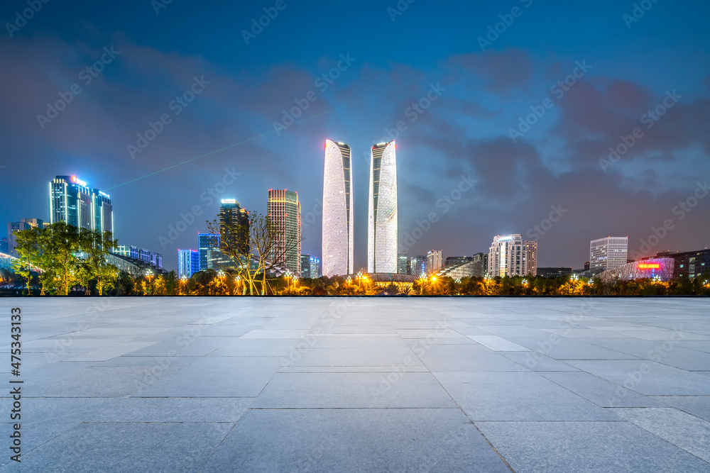 成都CBD建筑景观夜景