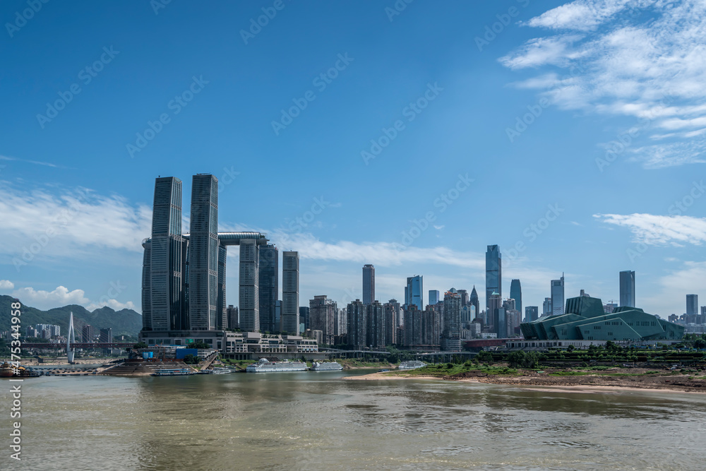 现代大都市天际线，中国重庆，