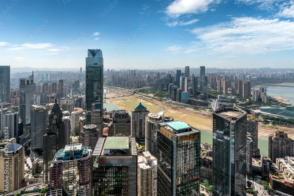 Modern metropolis skyline, Chongqing, China,