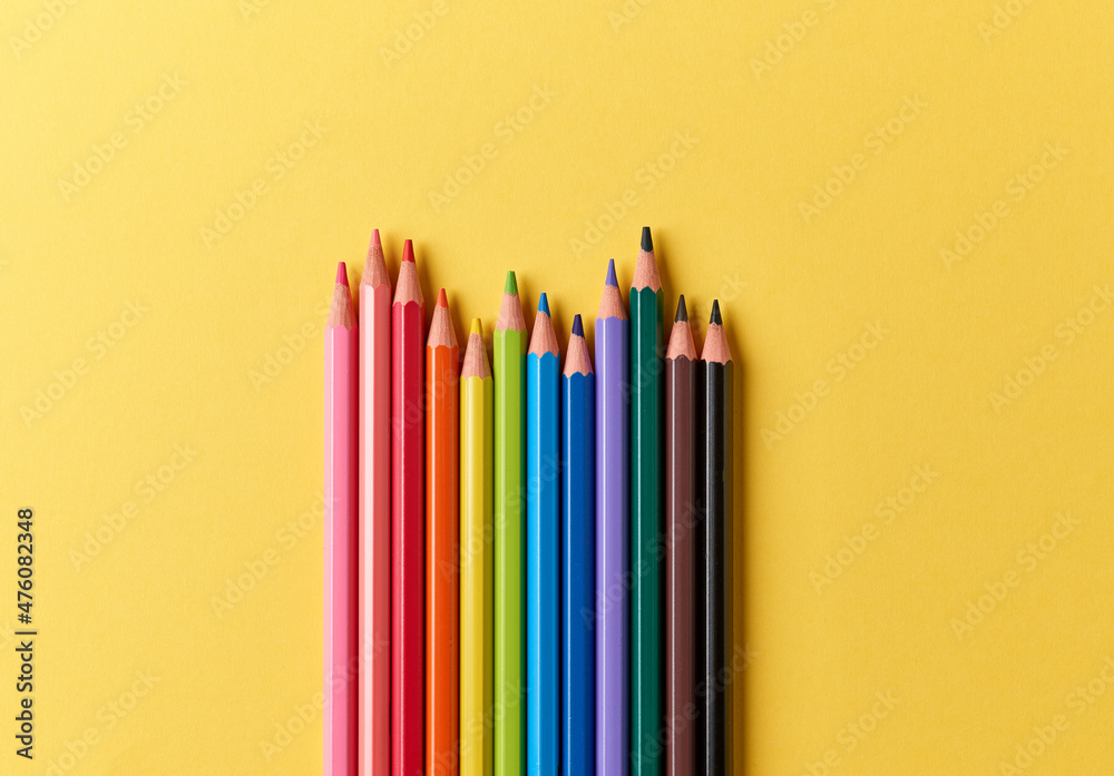 wooden color pencils