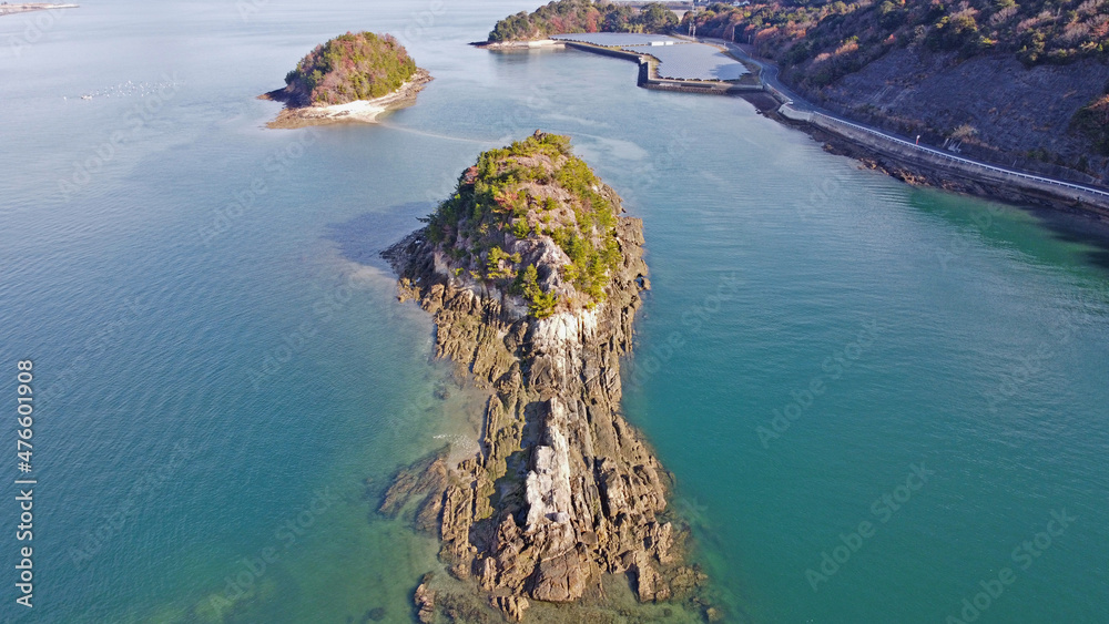 天草の兜島・禿島の空撮