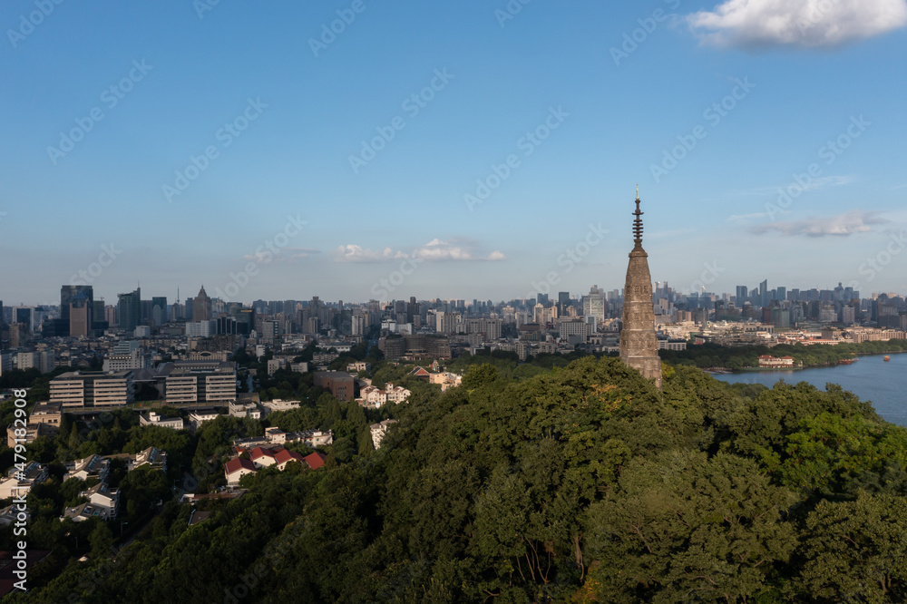 中国杭州的城市天际线