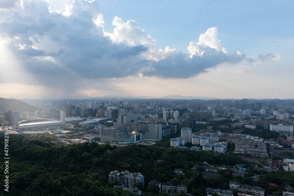 中国杭州城市天际线