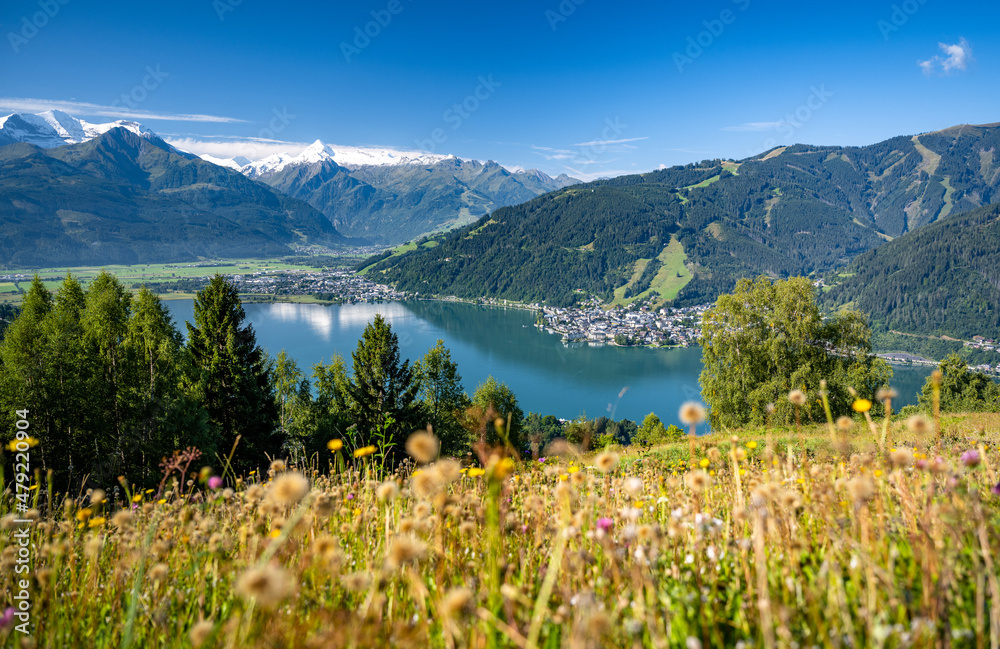 Zell am See in summer，萨尔茨堡，奥地利，欧洲