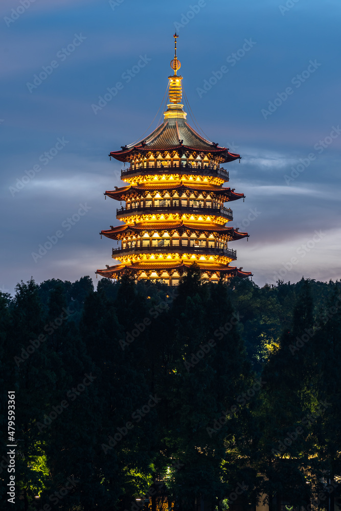 中国杭州雷峰塔