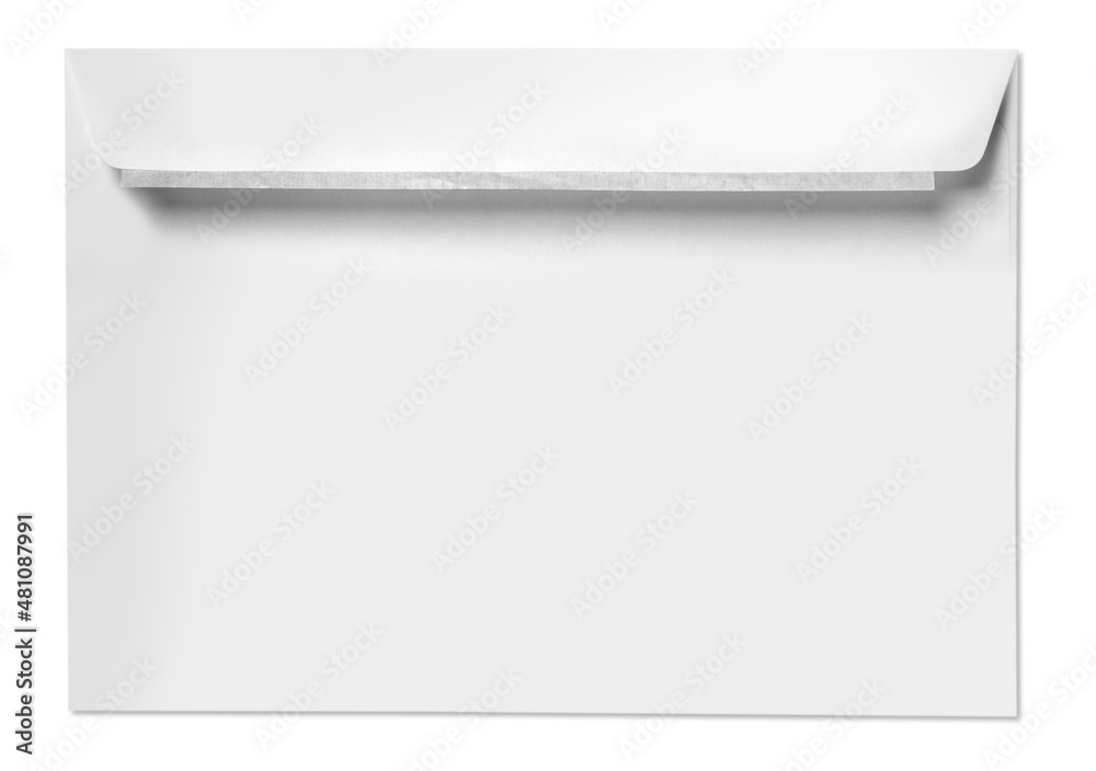 Collection of a blank white paper envelope