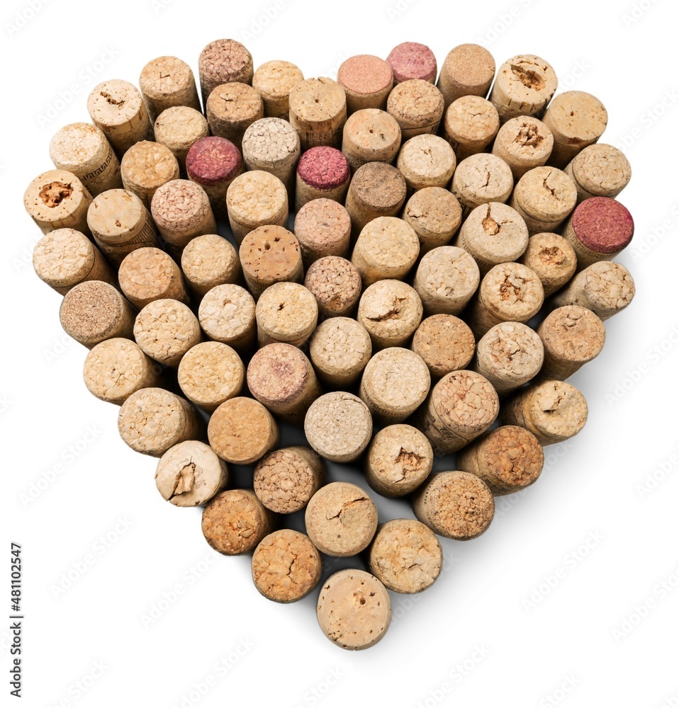 Wine or classic Champagne Cork in the shape of a heart