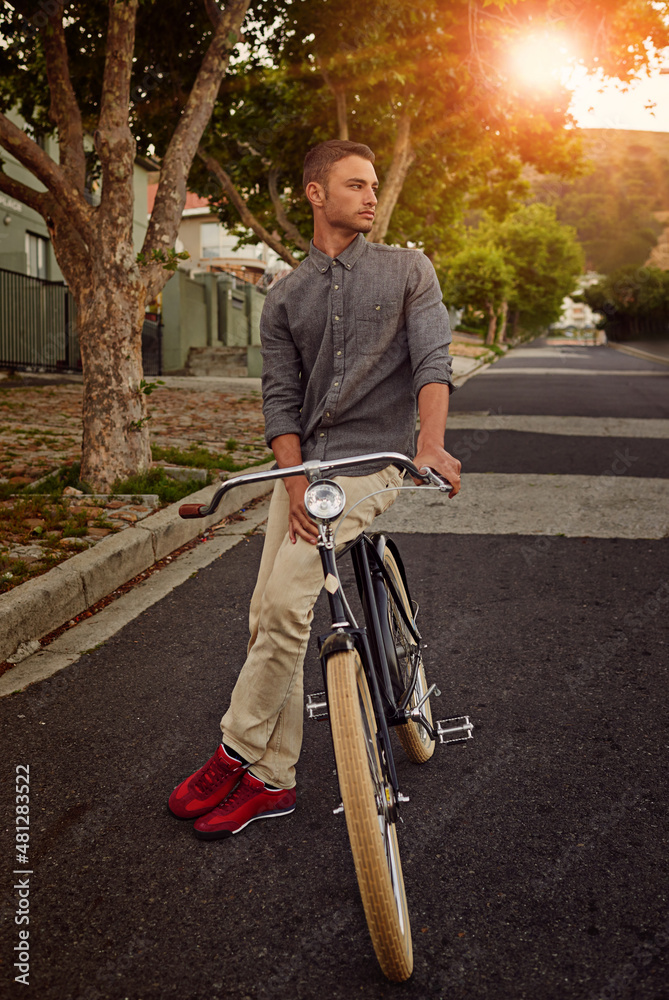 Going for a bike ride to clear his head