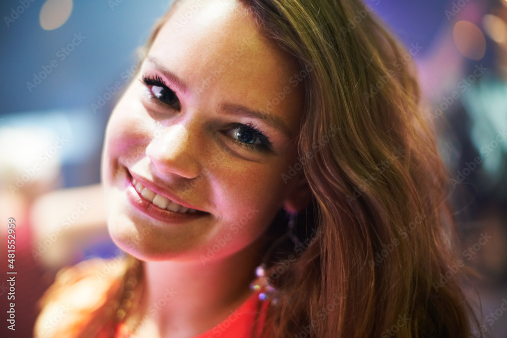 She got such a gorgeous smile. Cropped portrait of an attractive young brunette.