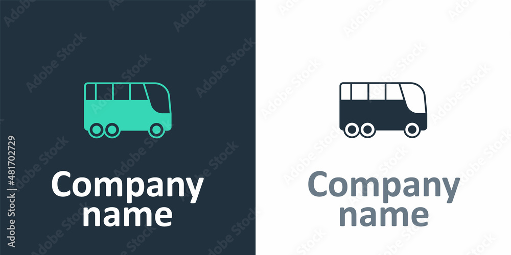 Logotype Bus icon isolated on white background. Transportation concept. Bus tour transport. Tourism 