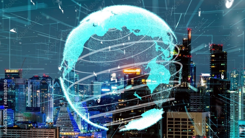 Global connection and the internet network alteration in smart city . Concept of future wireless dig