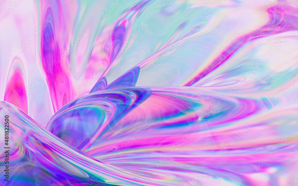 Abstract gradation of glass, 3d rendering.