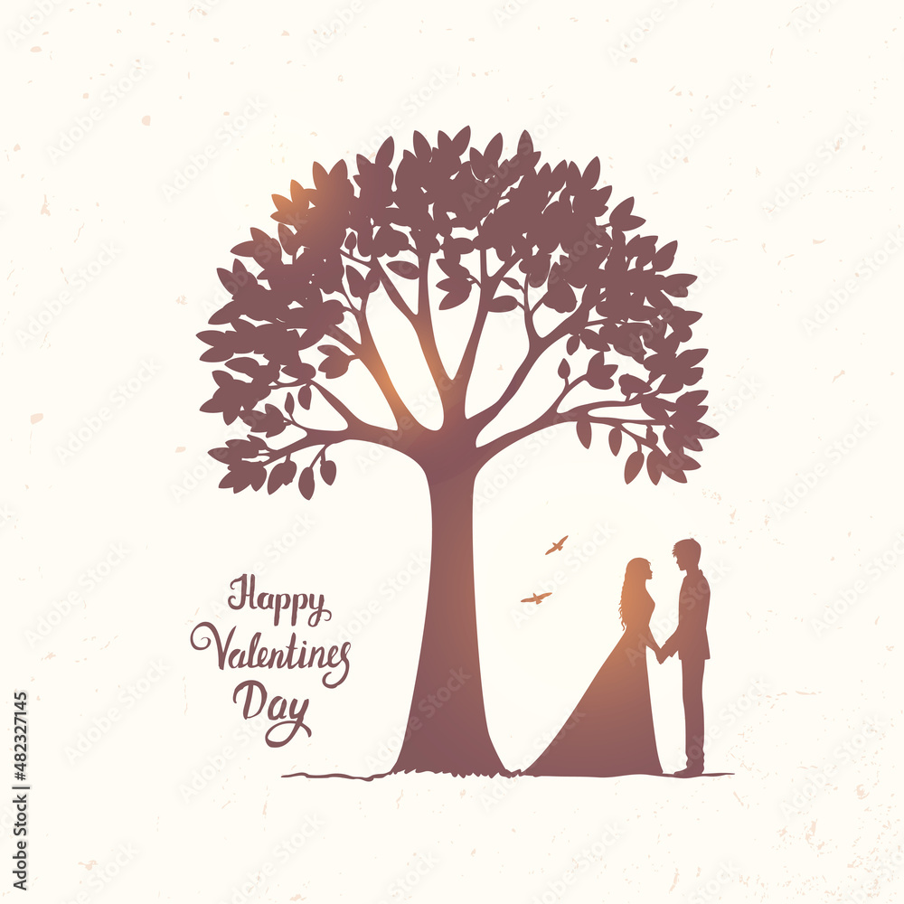 tree and couple