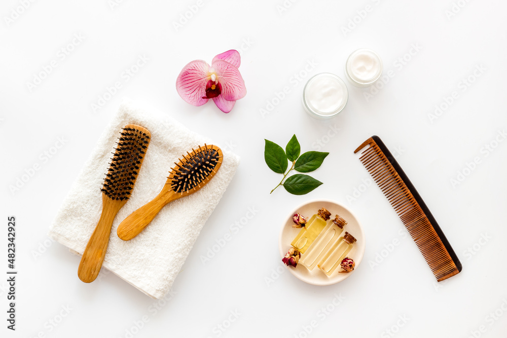 Shampoo and conditioner with hair brush and comb